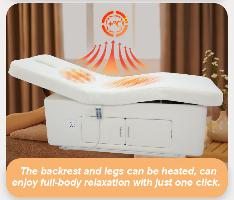 3-Motor Spa Bed | DP-Z05 Electric Acupuncture & Massage Table – with Heating, Cabinet, and Premium Finish