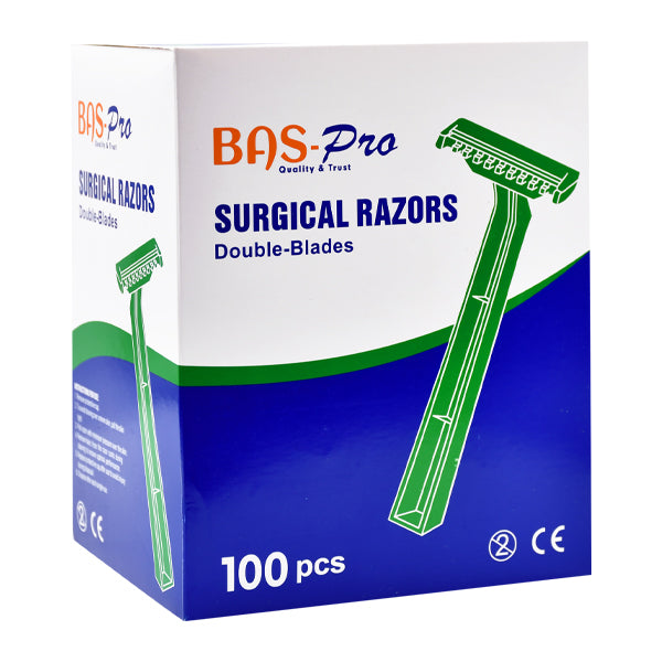 Disposable Medical Razor | Surgical Razors | Shaving Razors | Double Blades Razors - 100 count - 10+1 Free