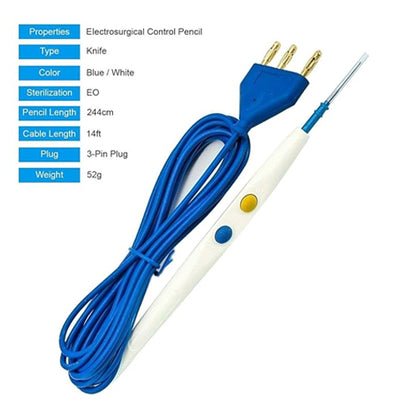 Surgical Precision Pen | Electrosurgical Pencil | Thermal Cautery Pen | Thermal Coagulation Pencil - Disposable