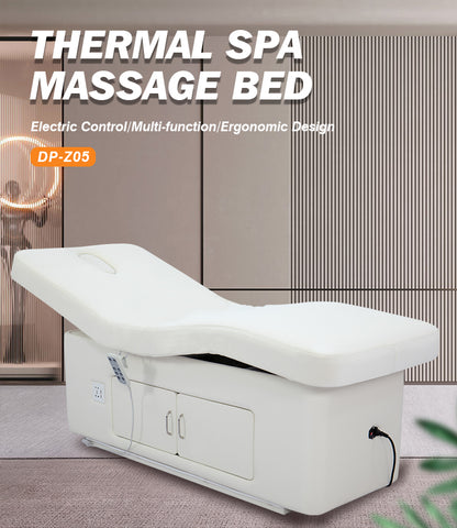 3-Motor Spa Bed | DP-Z05 Electric Acupuncture & Massage Table – with Heating, Cabinet, and Premium Finish