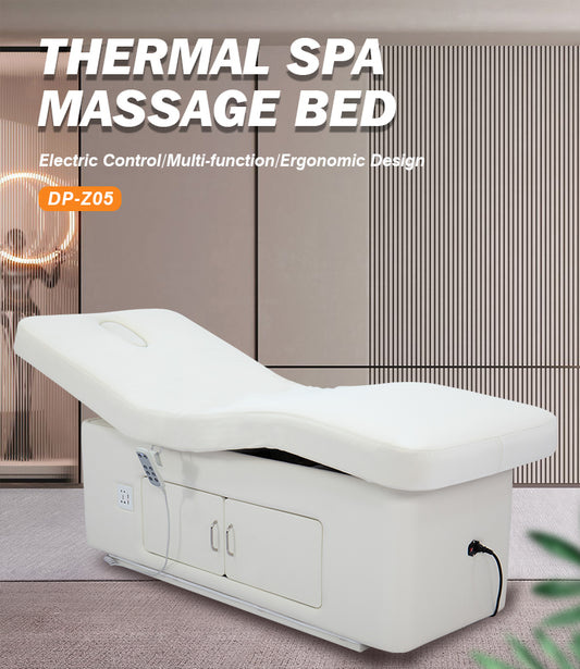 3-Motor Spa Bed | DP-Z05 Electric Acupuncture & Massage Table – with Heating, Cabinet, and Premium Finish