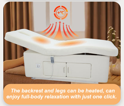 3-Motor Spa Bed | DP-Z05 Electric Acupuncture & Massage Table – with Heating, Cabinet, and Premium Finish