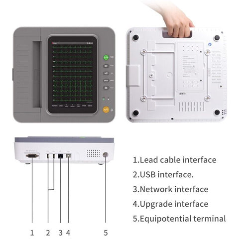 CONTEC E12 Digital Touch 12 channel ECG Machine ECG Electrocardiograph Wifi