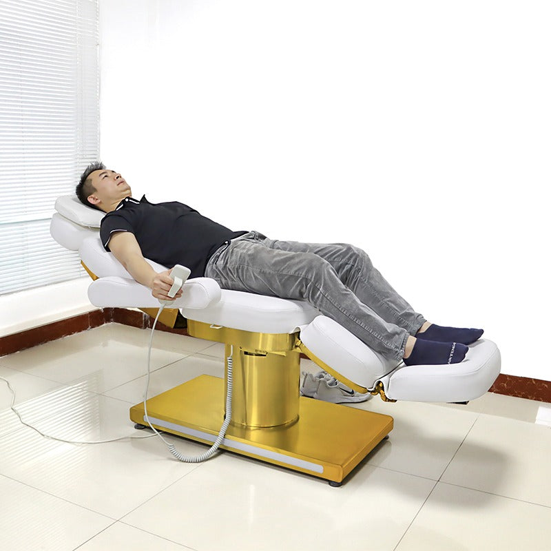 Multifunctional bed | Electric beauty bed | Derma Bed | Spa Bed | Medical Bed | Therapy bed- 3 motors Golden Base